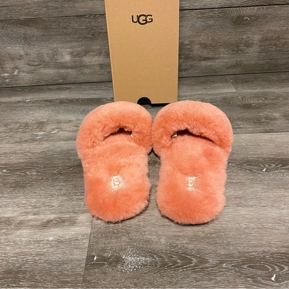 UGG | Fluff Slide II Slipper In Clay Pot Salmon Color NEW - Picture 5 of 10
